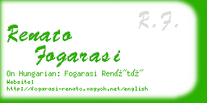 renato fogarasi business card